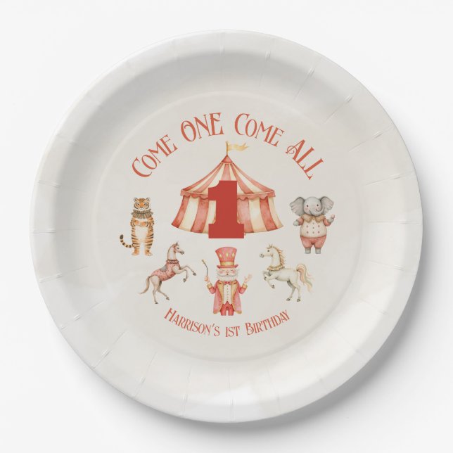 Circus animal pappteller (Vorderseite)