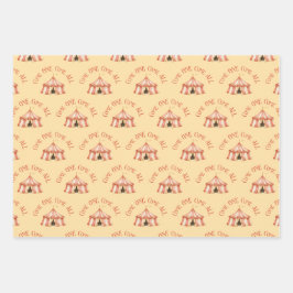 Circus Animal Pattern Geburtstag Geschenkpapier Set