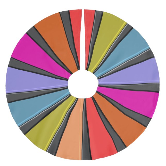 Circus Art For Christmas - Big Top Polyester Weihnachtsbaumdecke (Vorderseite)