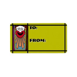 Circus Arts - Happy Clown (To-From-Tags) Adressaufkleber