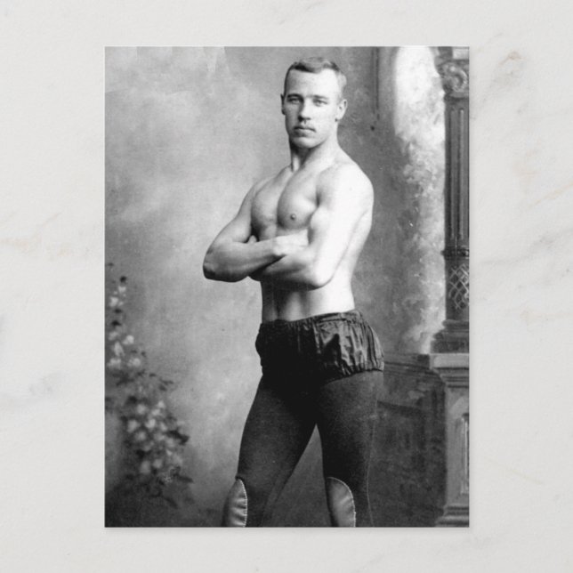 Circus Beefcake 1898 Postkarte (Vorderseite)