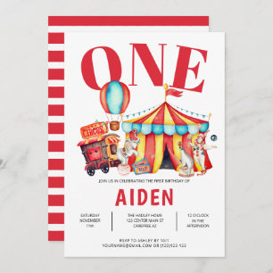 Circus Big 1. Geburtstag Einladung