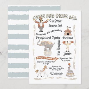 Circus Big Top Baby Dusche Einladung