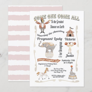 Circus Big Top Baby Dusche Einladung