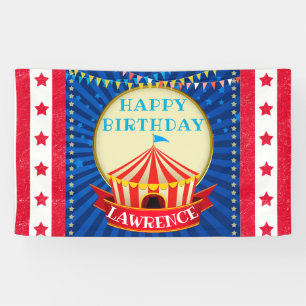Circus Big Top Tent Red White & Blue Geburtstag Banner