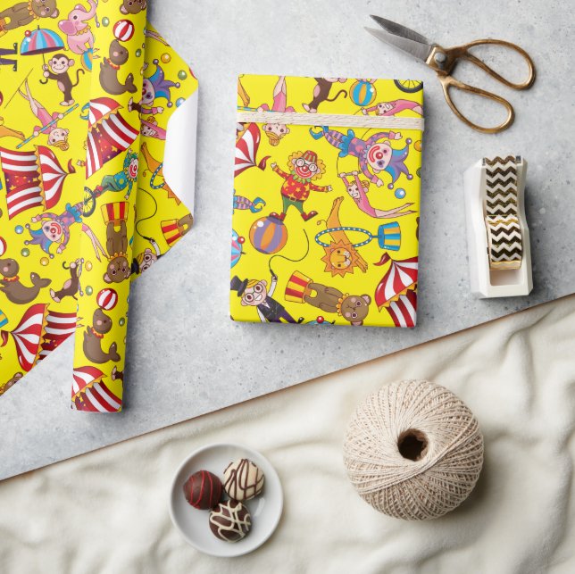 Circus Big Top Wrapping Papier Geschenkpapier (Kunsthandwerk)