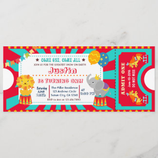 Circus Birthday Einladung