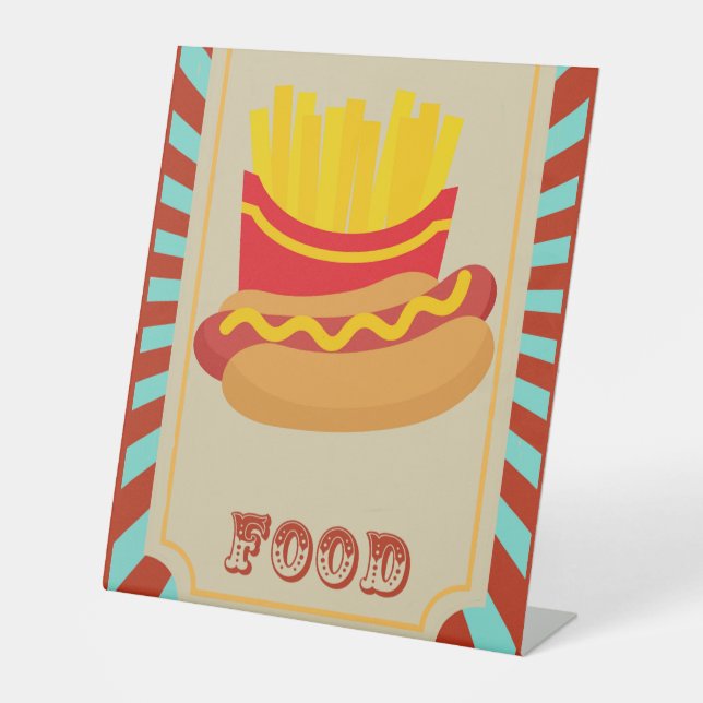 Circus Birthday Party Food Sockelschild (Vorderseite)