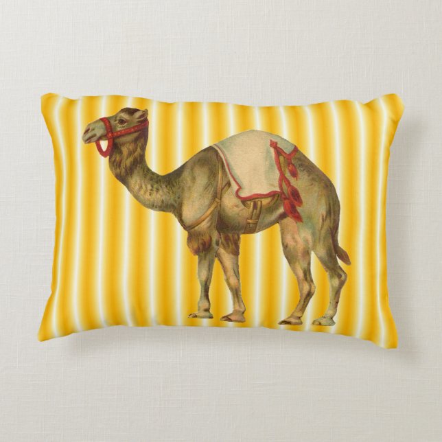 CIRCUS CAMEL VINTAG PILLOW ZIERKISSEN (Rückseite)
