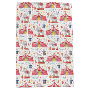 Circus Carnival Big Top Wrapping Papier Mittlere Geschenktüte
