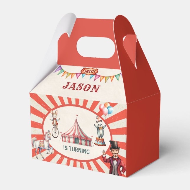 Circus Carnival Birthday Gevor Box Geschenkschachtel (Vorderseite)