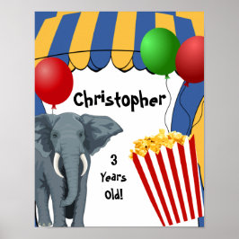 Circus Carnival Custom Geburtstag Poster