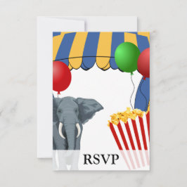 Circus Carnival Custom Geburtstag RSVP Karte