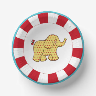 Circus Carnival Elephant Party Bowls Pappteller