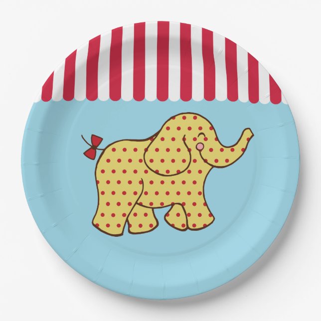 Circus Carnival Elephant Party Paper Teller (Vorderseite)