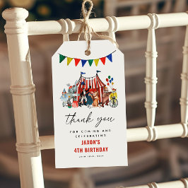 Circus Carnival Festival Geburtstag Kind Vielen Da Geschenkanhänger