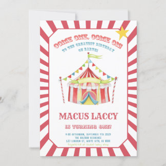 Circus Carnival Geburtstagsparty Einladung