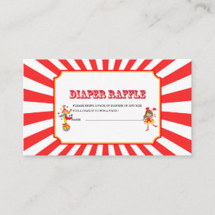 Circus Carnival Watercolor Babydusche Windelwanne  Begleitkarte