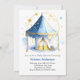 Circus Carousel Adventure erwartet Boy Baby Shower Einladung