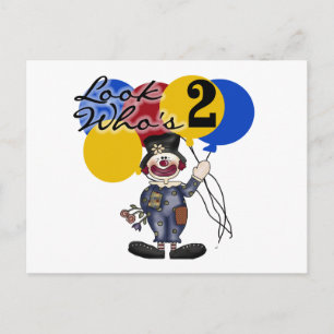 Circus Clown 2. Geburtstag Tshirts und Geschenke Postkarte