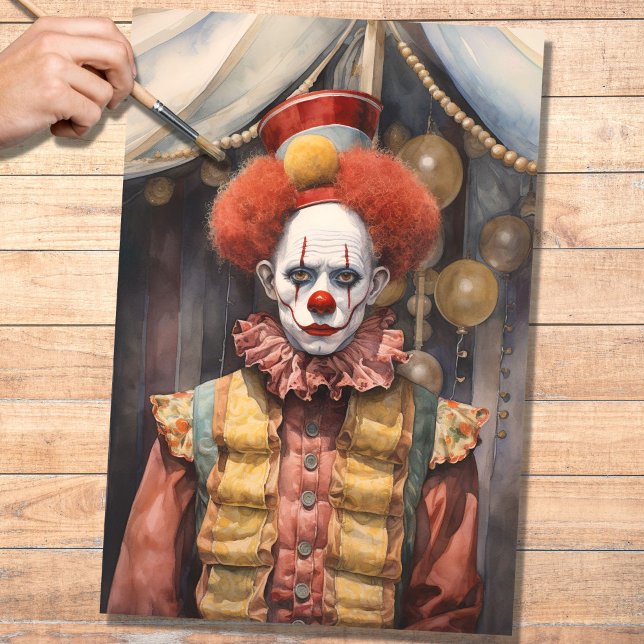 Circus Clown 3 Decoupage Paper Seidenpapier (Von Creator hochgeladen)
