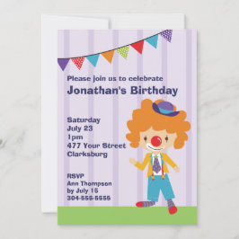 Circus Clown Geburtstagsparty Einladung