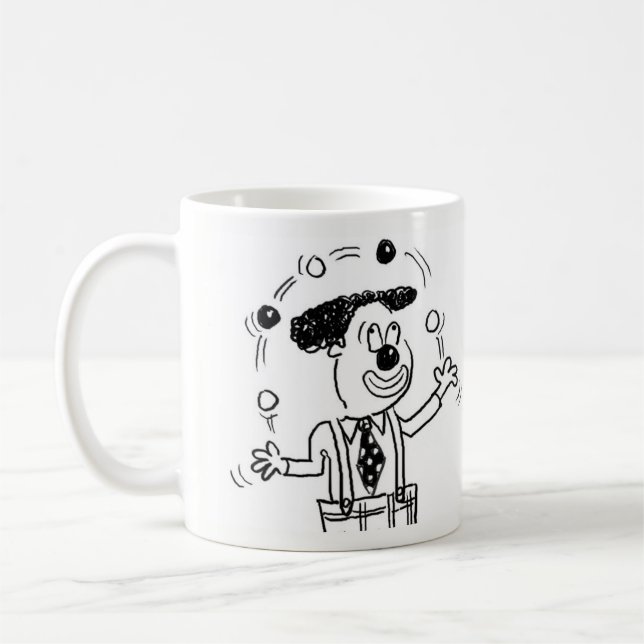 Circus Clown Juggler ist Juggling Balls Kaffeetasse (Links)