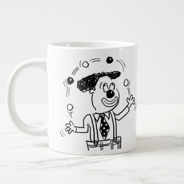 Circus Clown Juggler Jumbo-Tasse (Links)