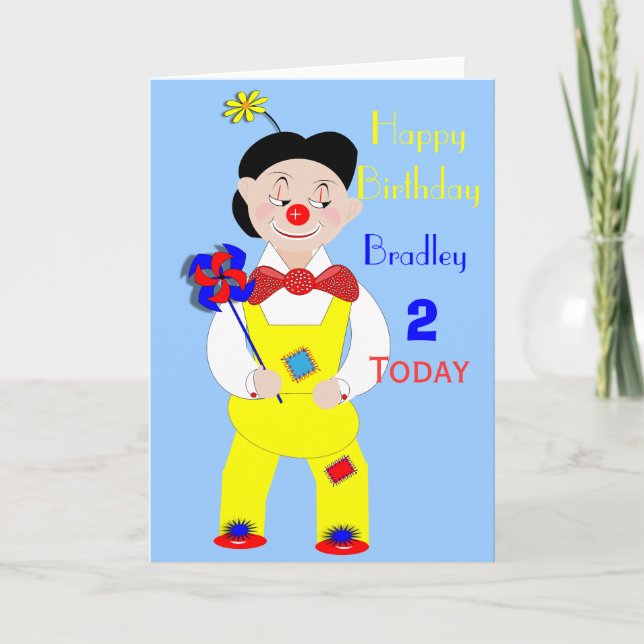 Circus Clown Kinder Fun Niedliche Geburtstag Card Karte (Vorderseite)