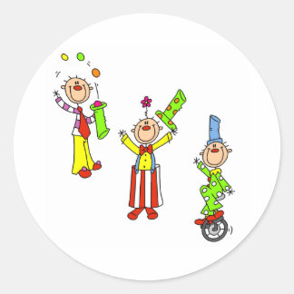 Circus-Clowns Runder Aufkleber