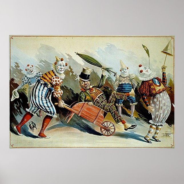 Circus Clowns Vintag Art Poster (Vorne)