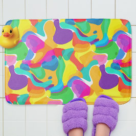 Circus Colors Chaos Abstrakt Art Muster Bath Mat Badematte