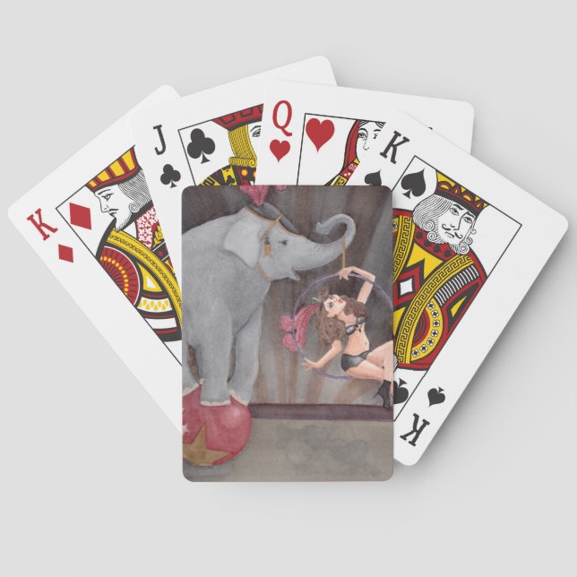 Circus Elephant Acrobat Playing Card Spielkarten (Rückseite)