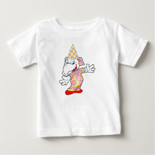 Circus Elephant Clown Cartoon Art Baby T-shirt