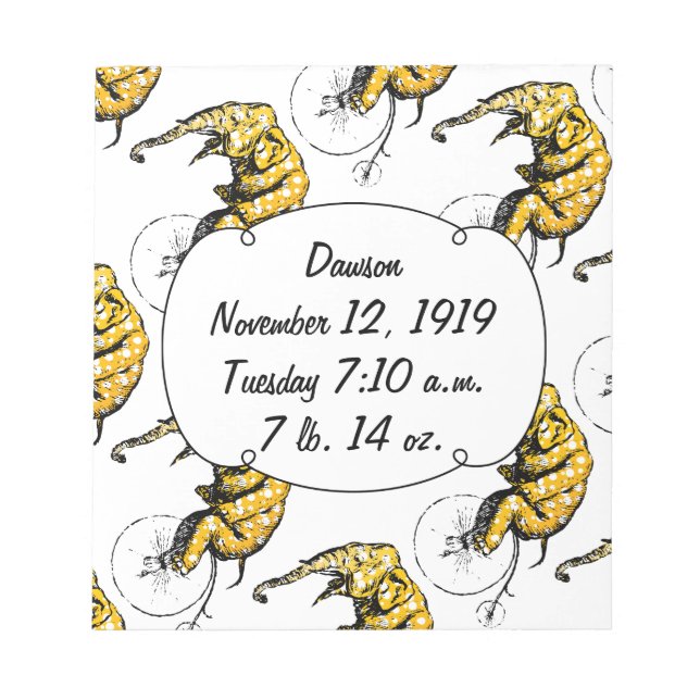 Circus Elephant Gifts Notizblock (Vorderseite)