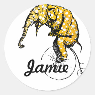 Circus Elephant Gifts Runder Aufkleber