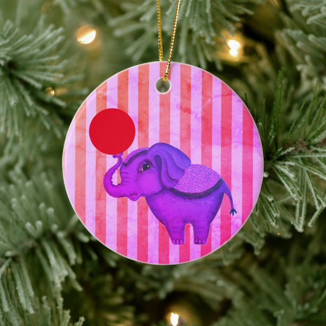 Circus Elephant Keramik Ornament (Baum)