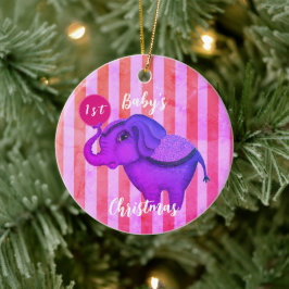 Circus Elephant Keramik Ornament