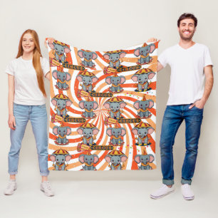 Circus Elephant Muster Fleecedecke
