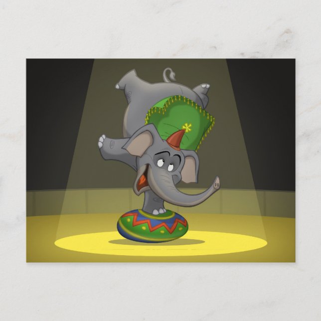 Circus Elephant Postkarten (Vorderseite)