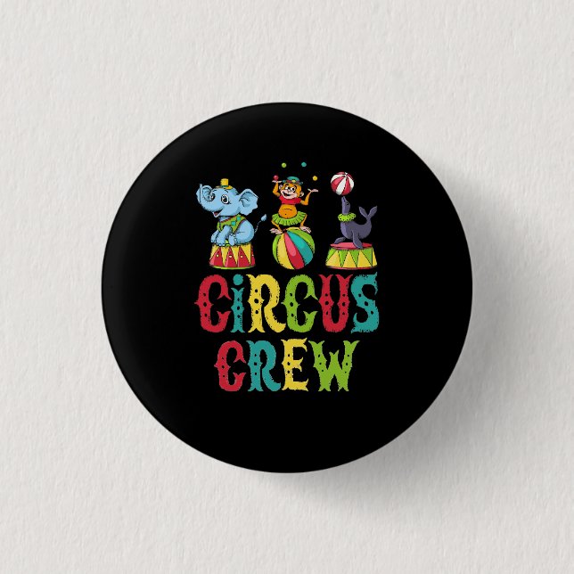 Circus Event Staff Design Circus Crew Clown Carniv Button (Vorderseite)