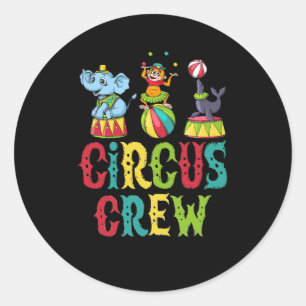 Circus Event Staff Design Circus Crew Clown Carniv Runder Aufkleber