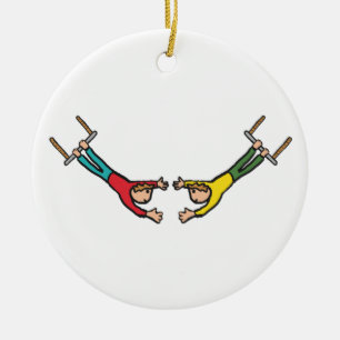 Circus Flying Trapeze Keramik Ornament
