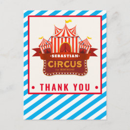 Circus Geburtstagsparty Dankeschön Karte
