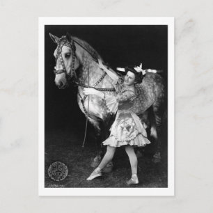 Circus Girl with Horse, 1908 Postkarte