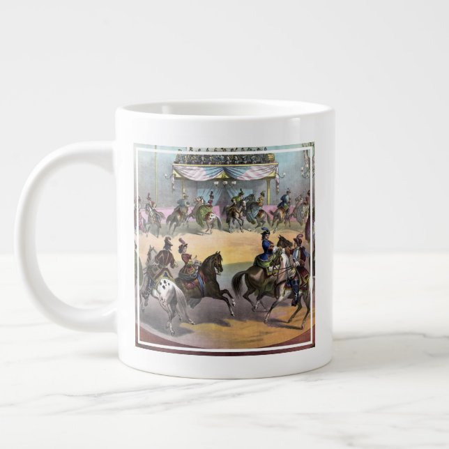 Circus Grand Finale, Circa 1872. Jumbo-Tasse (Links)