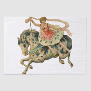 Circus Horse Acrobat Dancer Karussell Pferde Tanz Seidenpapier