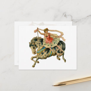 Circus Horse und Tänzer Postkarte