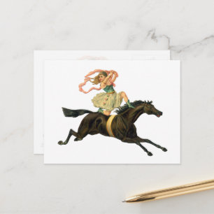 Circus Horse und Tänzer Postkarte