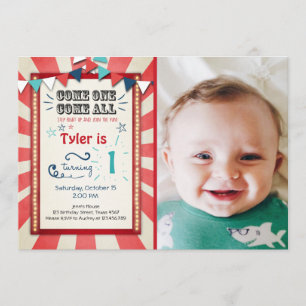 Circus Karneval Geburtstagseinladung Big Top Einladung